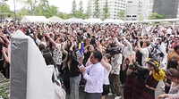 大勢のミャンマー人で賑わう「ミャンマー水かけまつり」