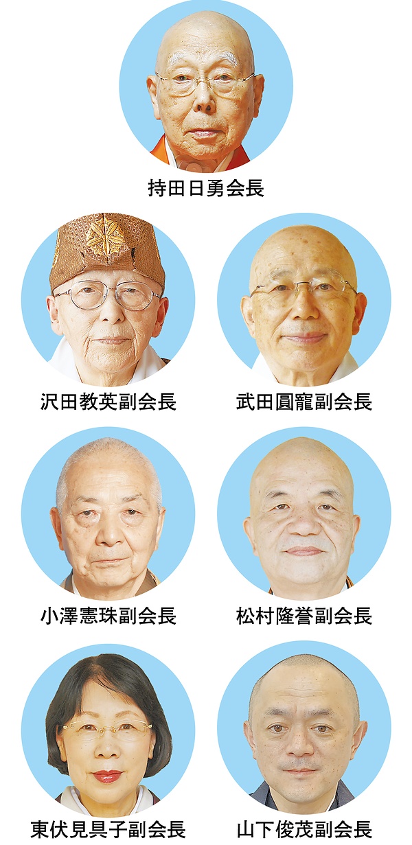次期会長に持田法主　全日仏理事会70周年に向け　副会長6人体制