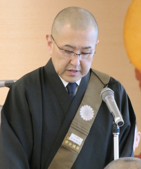 宗憲34条に関する見解を述べる笹津海道・明和会会長