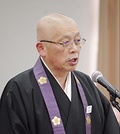 密厳流遍照講の規程改正の意図を述べる三神宗務総長