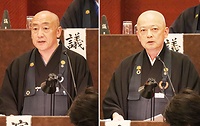 総括質問する石附議員㊧と小島議員