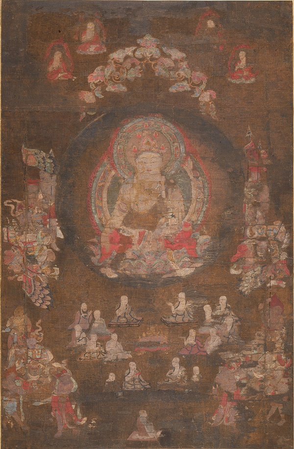 法相教学の系譜描く12世紀の「法相曼荼羅」（ボストン美術館蔵 Fenollosa-Weld Collection Photograph©Museum of Fine Arts, Boston）